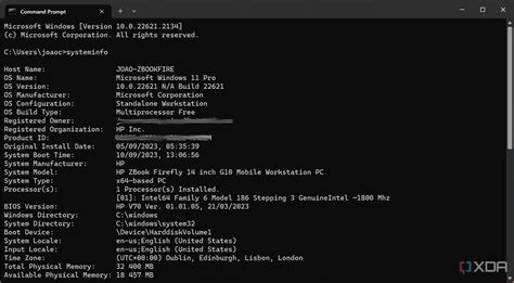 Toradh íomhá ar SystemInfo Command
