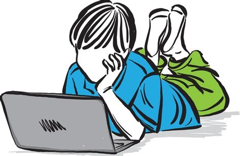 Image result for Bored Kid Computer Drawing