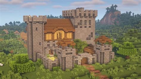 Toradh íomhá ar Minecraft Easy Castle Build