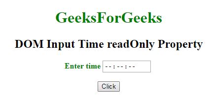 Read-Only in HTML Real-Time Example に対する画像結果