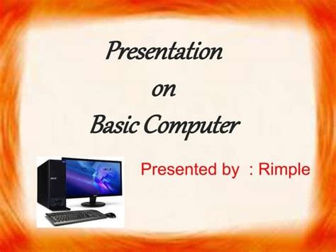 Toradh íomhá ar Introduction of Computer Persentation PDF Class 5 PDF