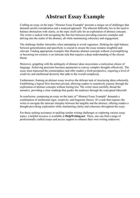 Image result for Example of an Abstract Paragraph