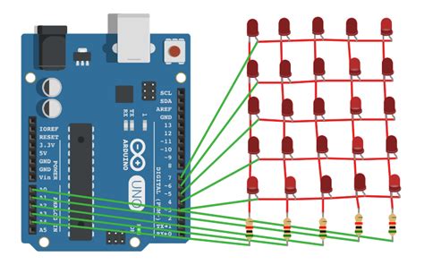 Toradh íomhá ar LED Matrix 5X5 Arduino
