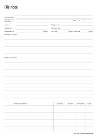 Image result for What Is a File Note