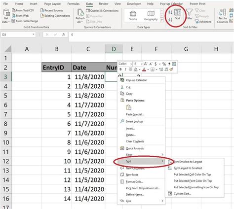Image result for Excel Sort by Command Button
