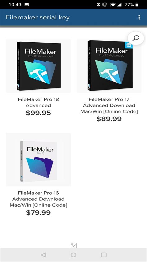 Toradh íomhá ar FileMaker Pro for Android