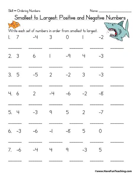 Image result for Plotting Positive and Negative Numbers Worksheet