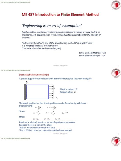Toradh íomhá ar Finite-Element Method Fem Notes