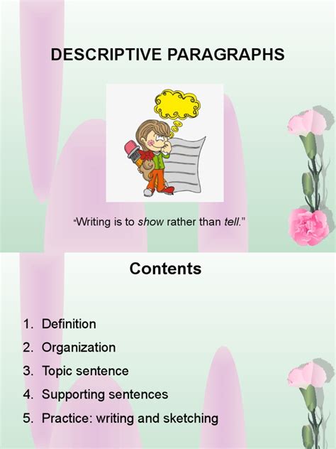 Examples of Good Descriptive Paragraphs に対する画像結果