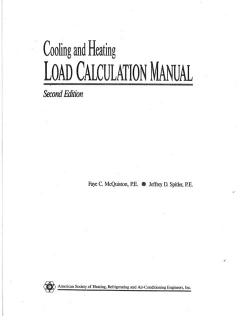 Image result for Load Calculation Mnual PDF