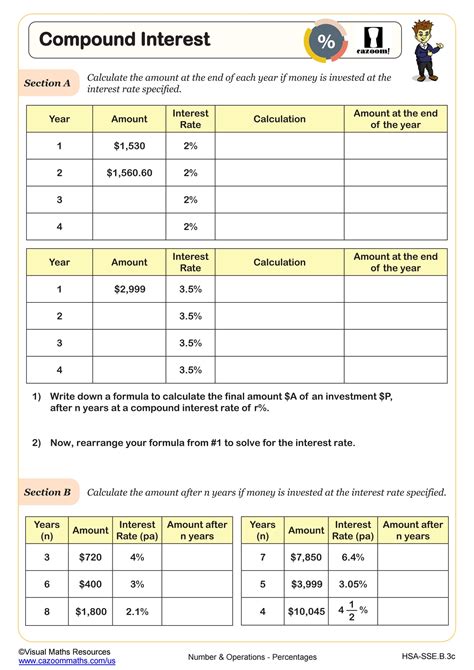 Image result for Compound Interest Practice Worksheet