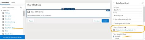 Image result for Salesforce Screen Flow DataTable