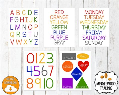 Toradh íomhá ar Colors Numbers Alphabet