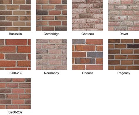 Image result for Brick Color Chart