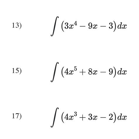 Afbeeldingsresultaten voor Integral Calculus Worksheet
