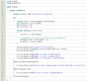 Image result for C Sharp for Each Line of a File