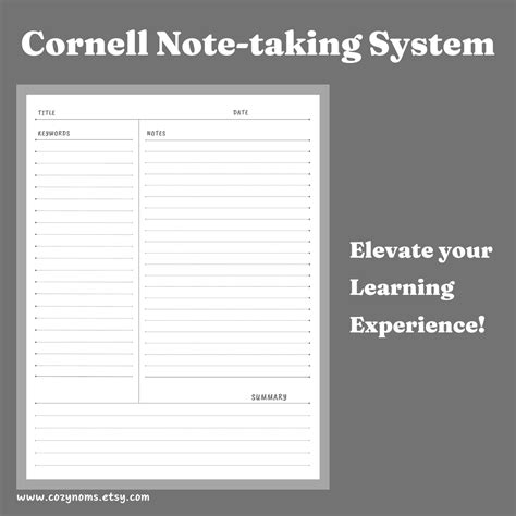 Image result for Cornell Note-Taking System