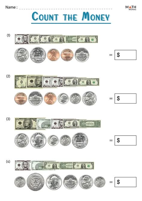 Image result for 3rd Grade Math Worksheets Counting Money