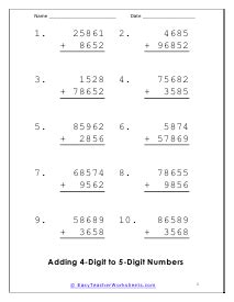 Image result for 5 Digit Adding