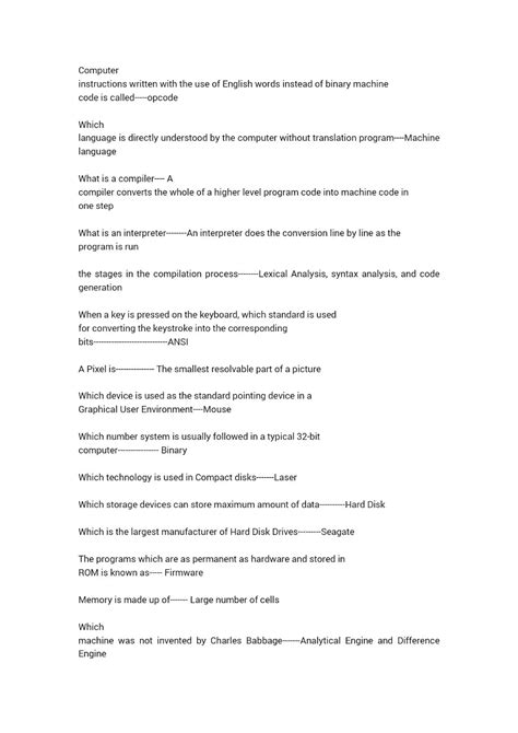 Toradh íomhá ar Basic Computer Question in MS PowerPoint Practical