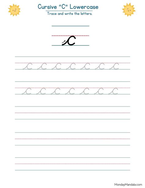 Image result for Cursive C Worksheet
