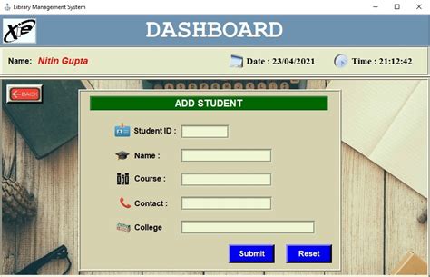 Image result for GUI of Library Management System
