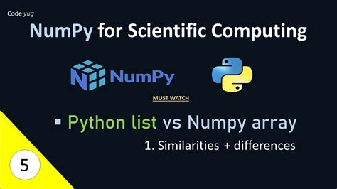 Image result for Explain the Difference Between a Python List and a Numpy Array
