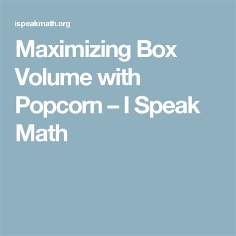 Maximizing Box Volume に対する画像結果
