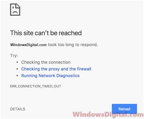 Image result for Err Connection Timed Out Windows 10