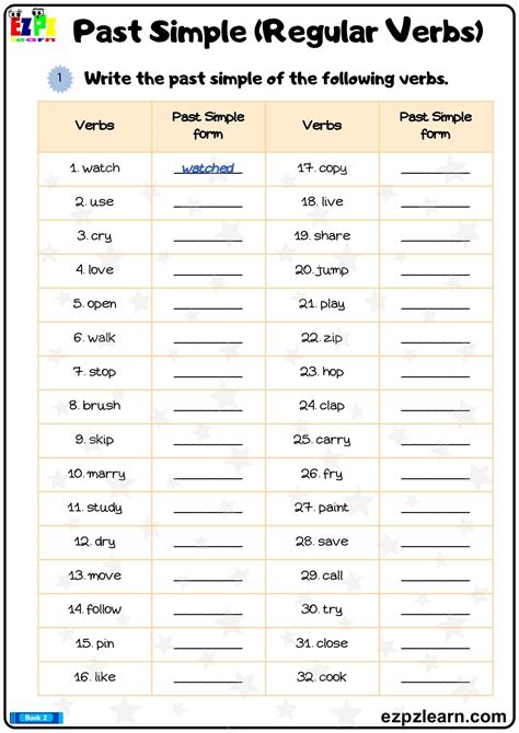 Image result for Simple Past Hand Out