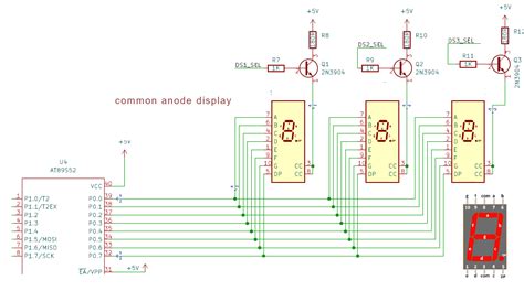 Image result for Seven Segment Com Connection Electronics Workbench