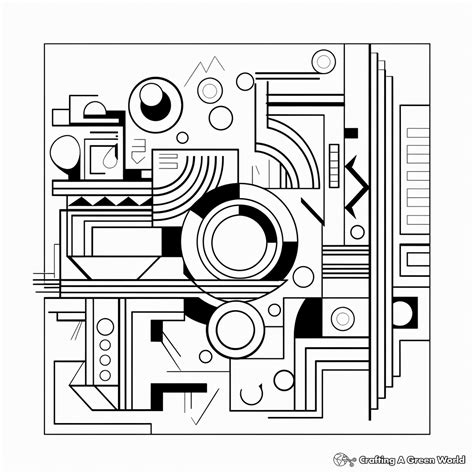 Toradh íomhá ar 3D Abstract Coloring Pages