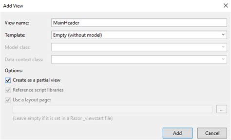 Toradh íomhá ar Create a Partial View MVC