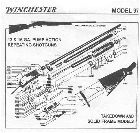 Afbeeldingsresultaten voor Winchester Model 12 Exploded-View