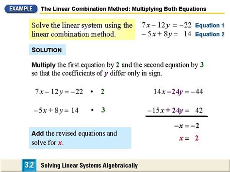 Afbeeldingsresultaten voor Linear Combination Method System of Equations