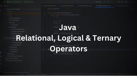 Toradh íomhá ar Description of Relational Logical Operators Java