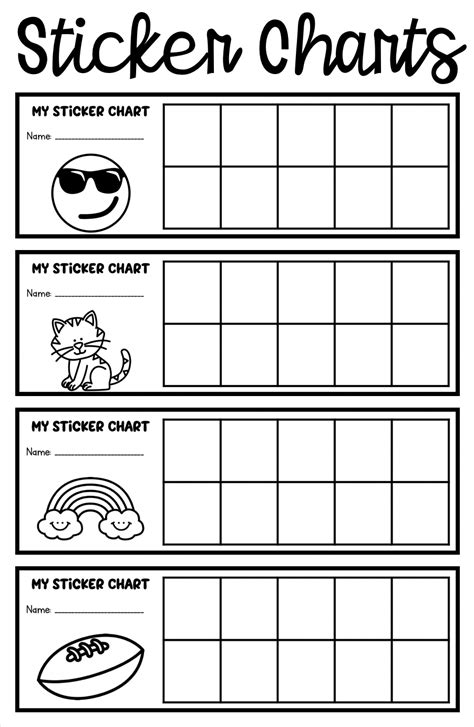 Blank Printable Sticker Chart に対する画像結果