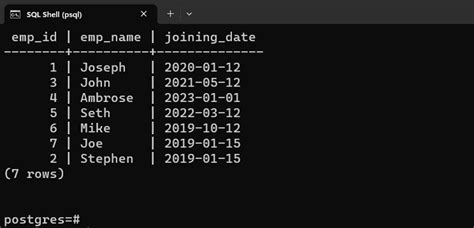 Image result for Return Next PostgreSQL