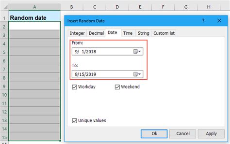 Image result for Random Date Generator Excel