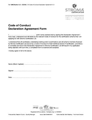 Image result for Code of Conduct Agreement Form