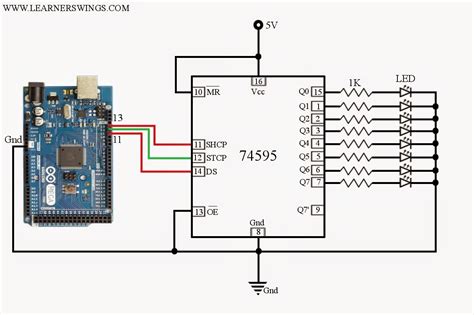Afbeeldingsresultaten voor 74HC595 Arduino