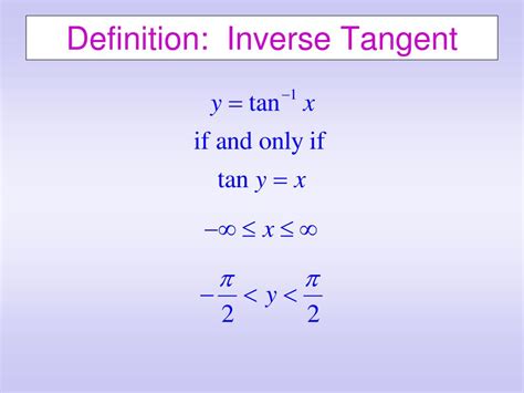Toradh íomhá ar Inverse of Tan Example