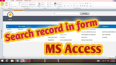 Image result for MS Access Search Button for a Check Number