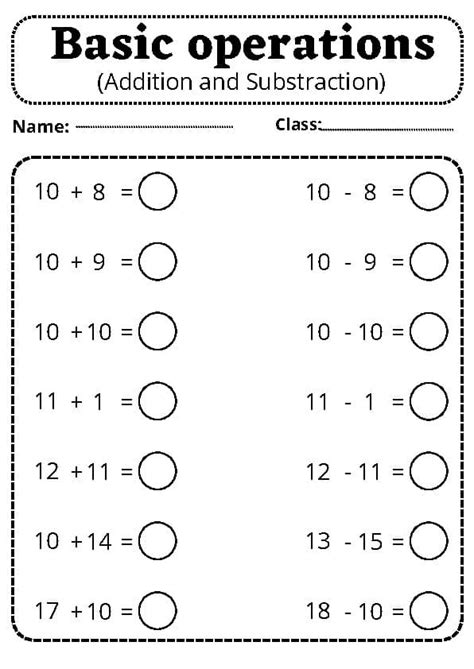 Image result for Fun Math Worksheets for in Basic Operations