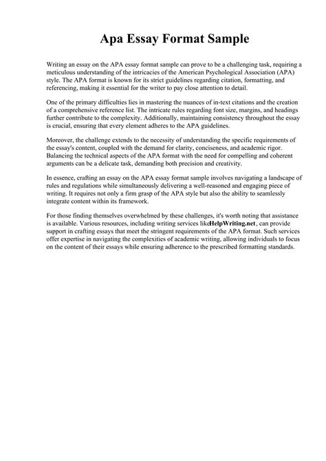 APA Format College Essay Examples に対する画像結果