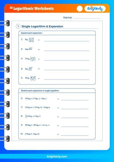 Image result for Logarithms Worksheet