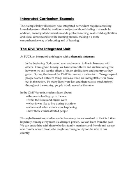 Image result for Curriculum Integration Examples