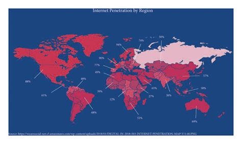 Image result for World Internet Usage Map