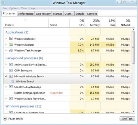 Windows 8 Task Manager に対する画像結果
