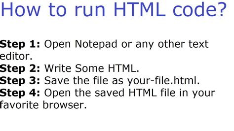 Image result for How to Run HTML Code in Notepad to Crom
